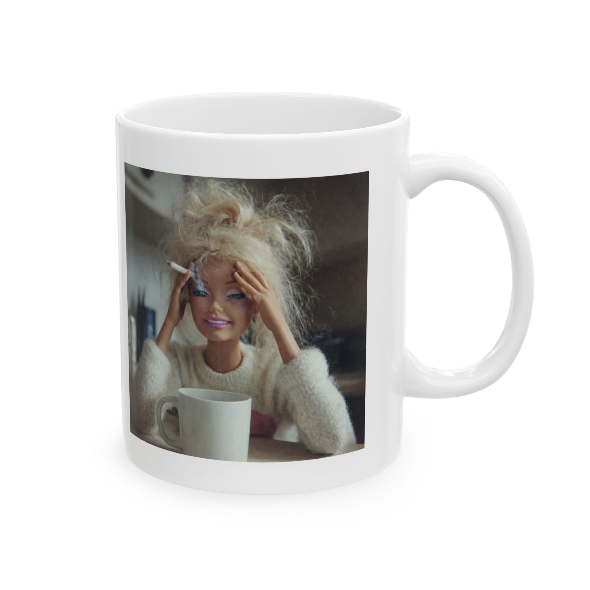 Funny Messy Hair Doll Coffee Mug