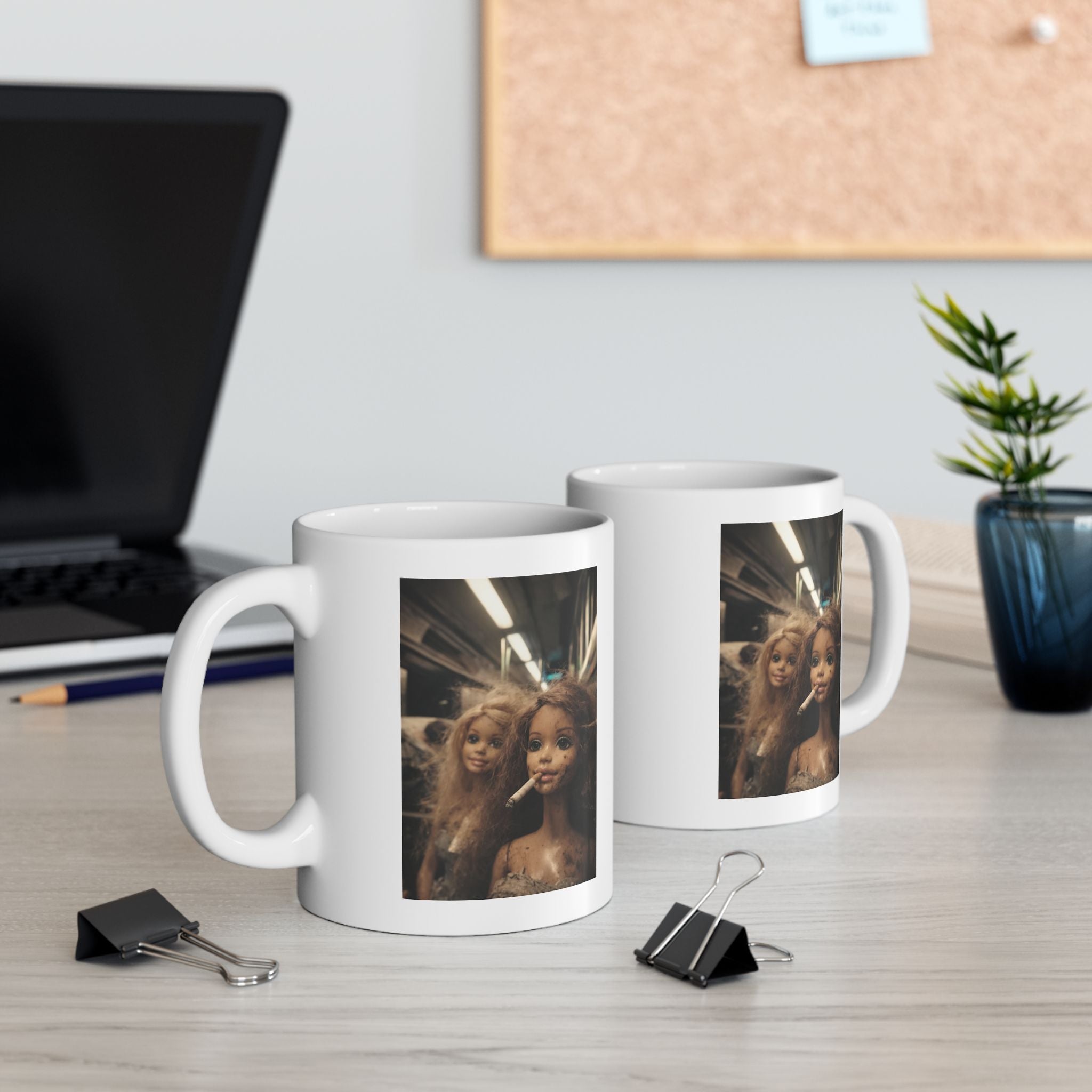 Funny Messy Doll Chaos Coffee Mug