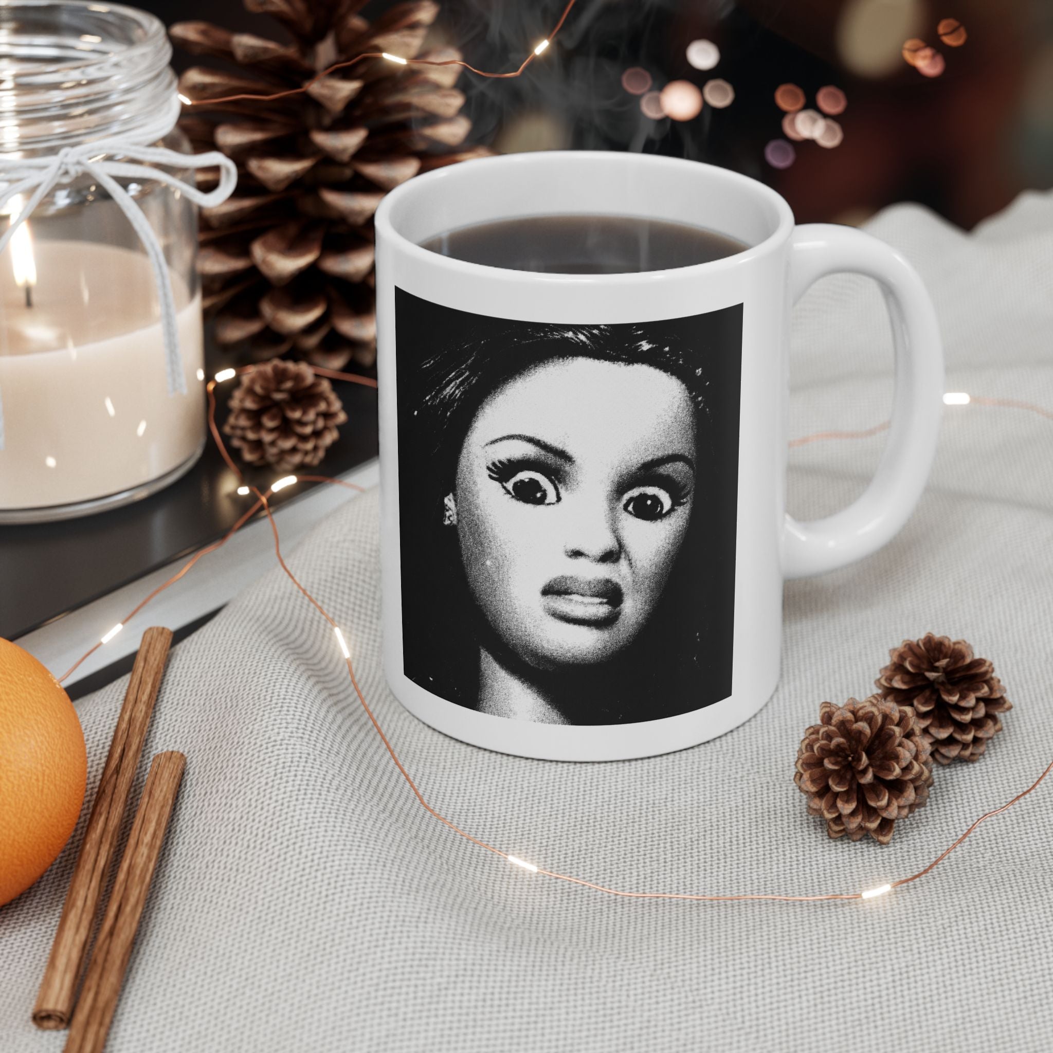 Funny Shocked Reaction Face Coffee Mug