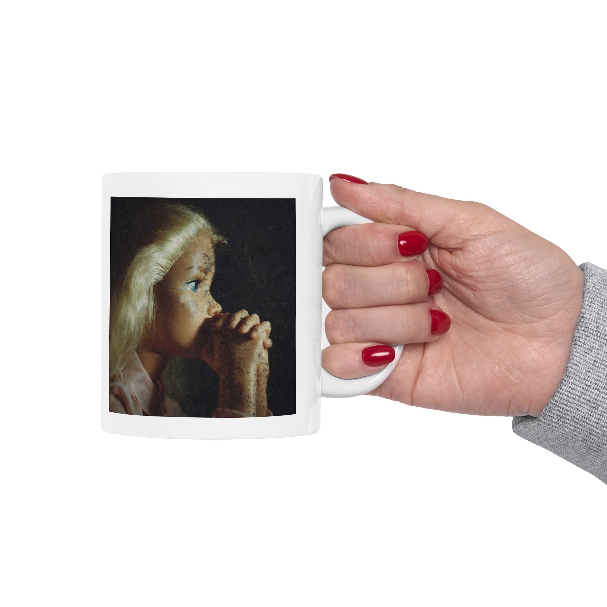 Vintage Praying Doll Coffee Mug