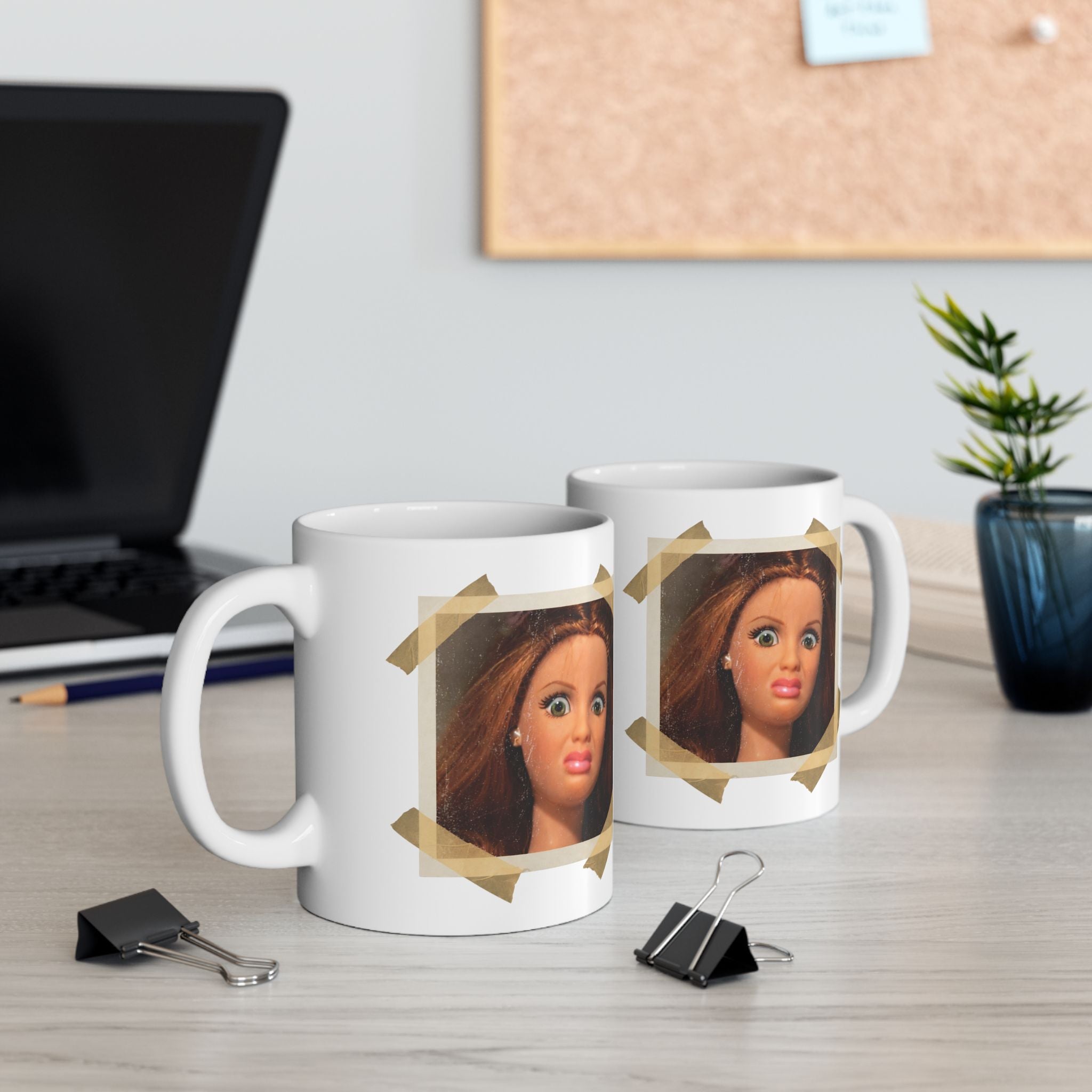 Funny Judging Doll Meme Coffee Mug