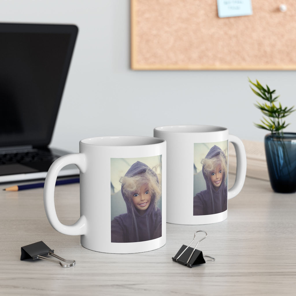 Funny Hoodie Doll Selfie Coffee Mug