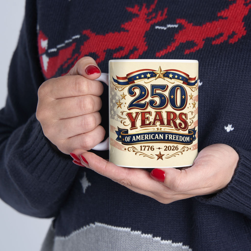 250 Years of American Freedom Coffee Mug 1776–2026