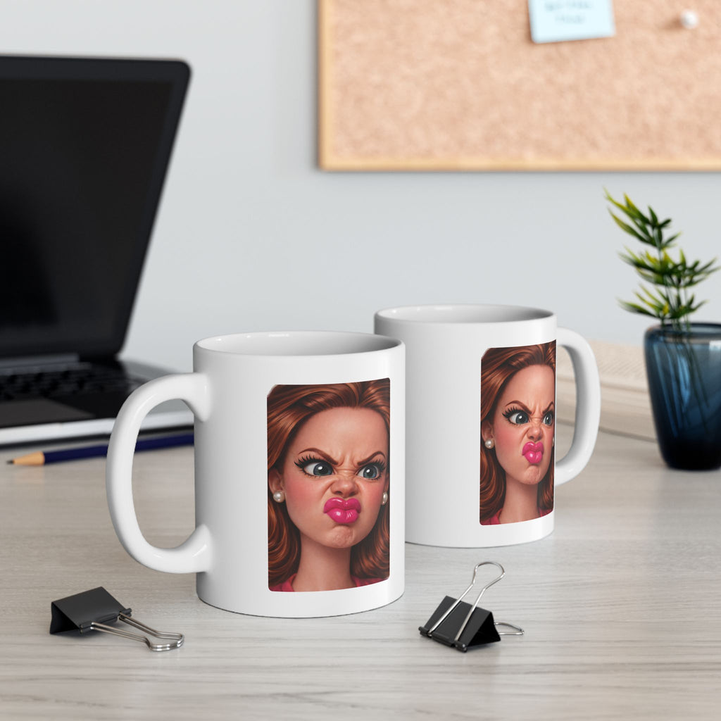 Funny Angry Doll Reaction Coffee Mug