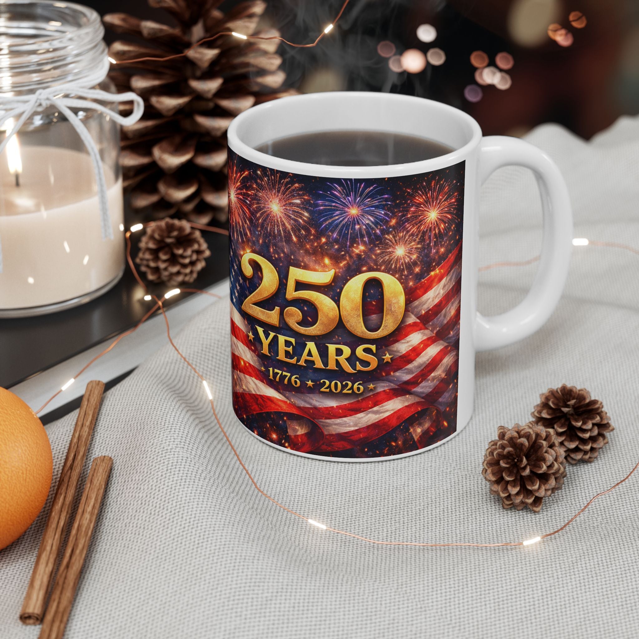 250 Years Fireworks Mug