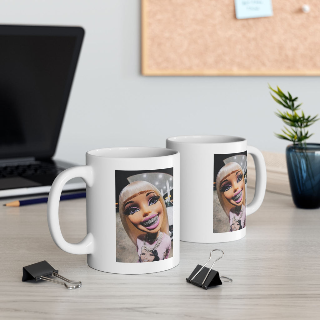 Funny Braces Doll Selfie Coffee Mug