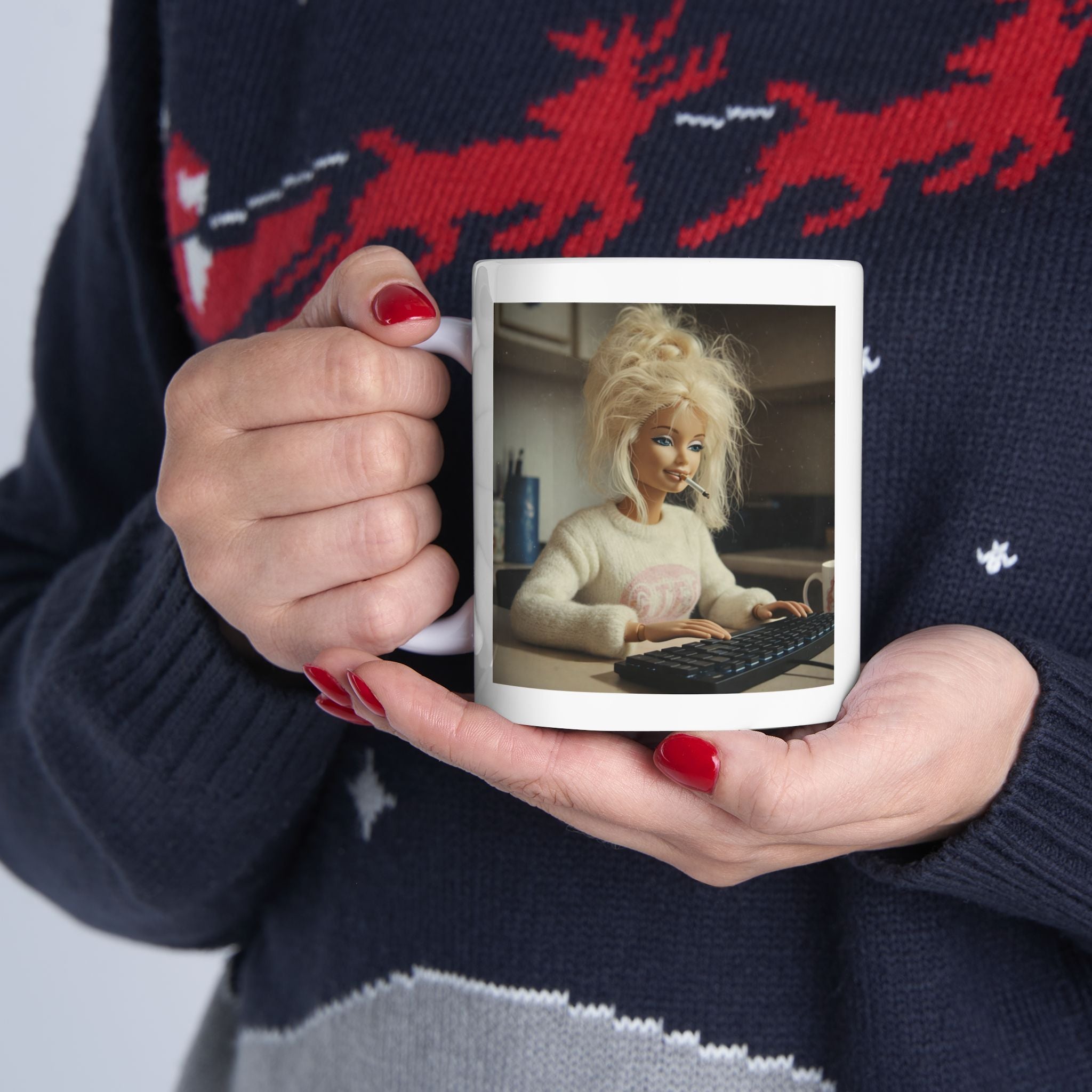 Funny Stressed Office Doll Coffee Mug