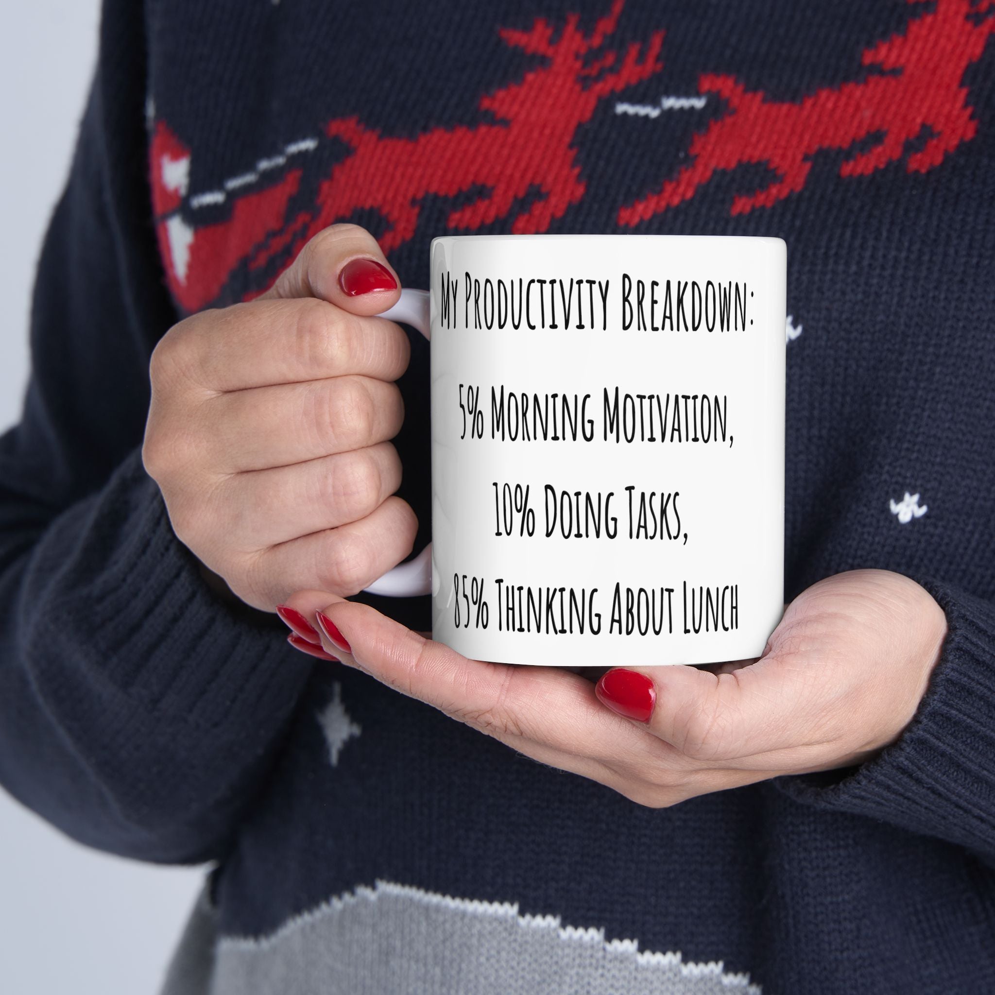 Funny Productivity Breakdown Coffee Mug