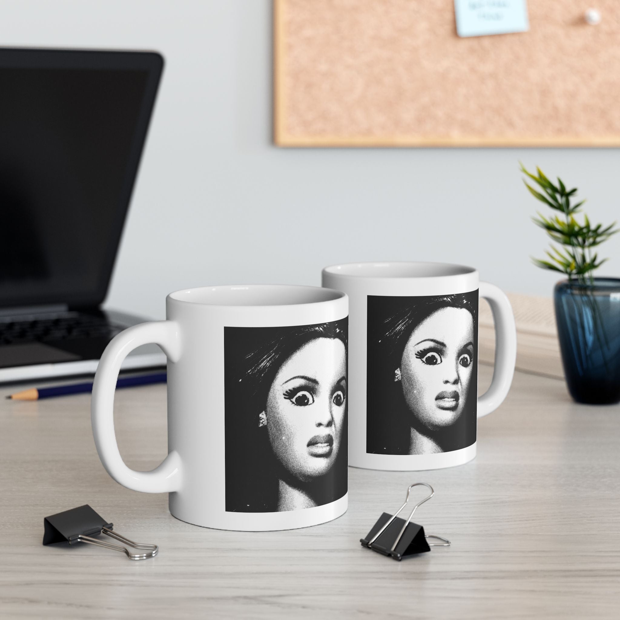 Funny Shocked Reaction Face Coffee Mug
