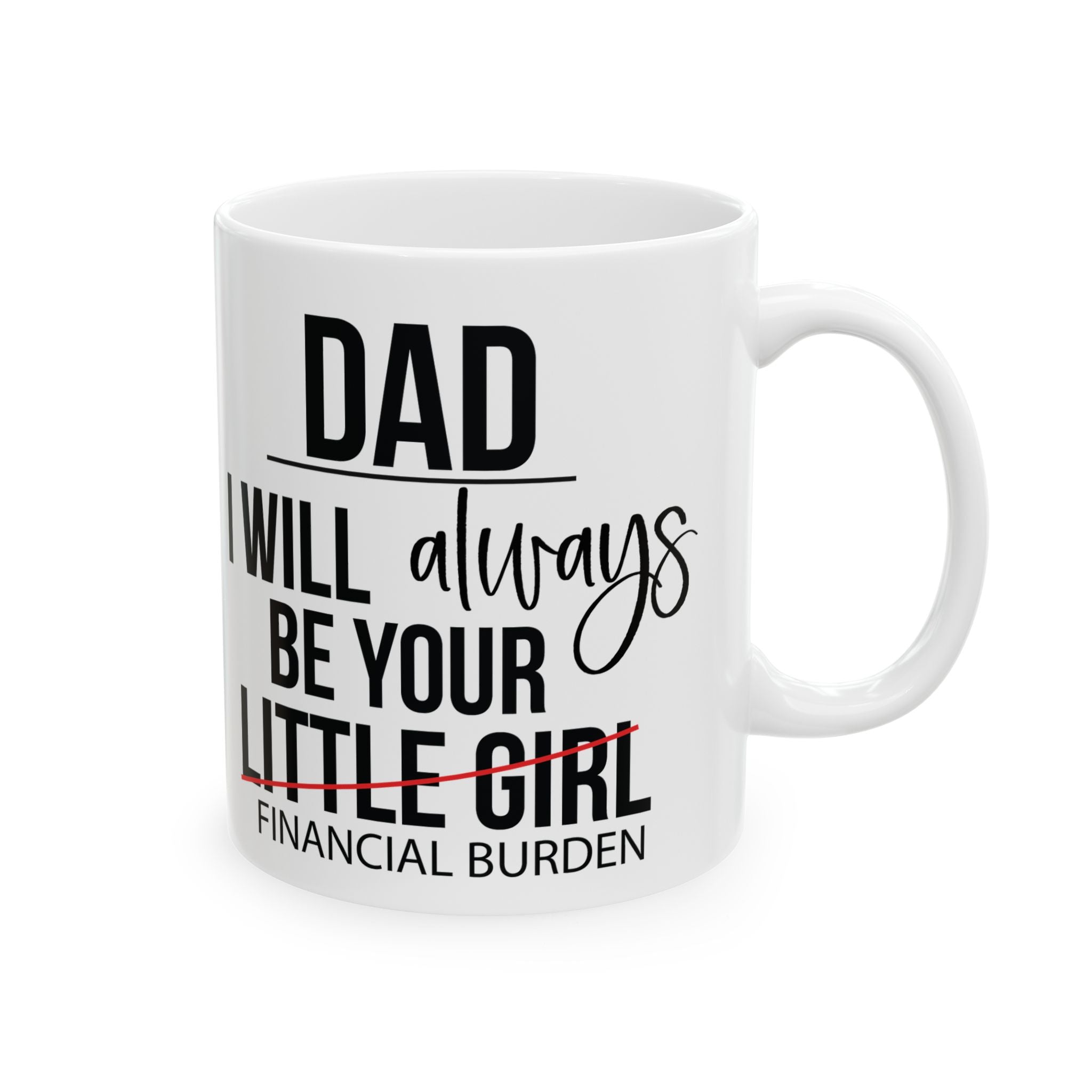 Dad I Will Always Be Your Little Girl Financial Burden Mug