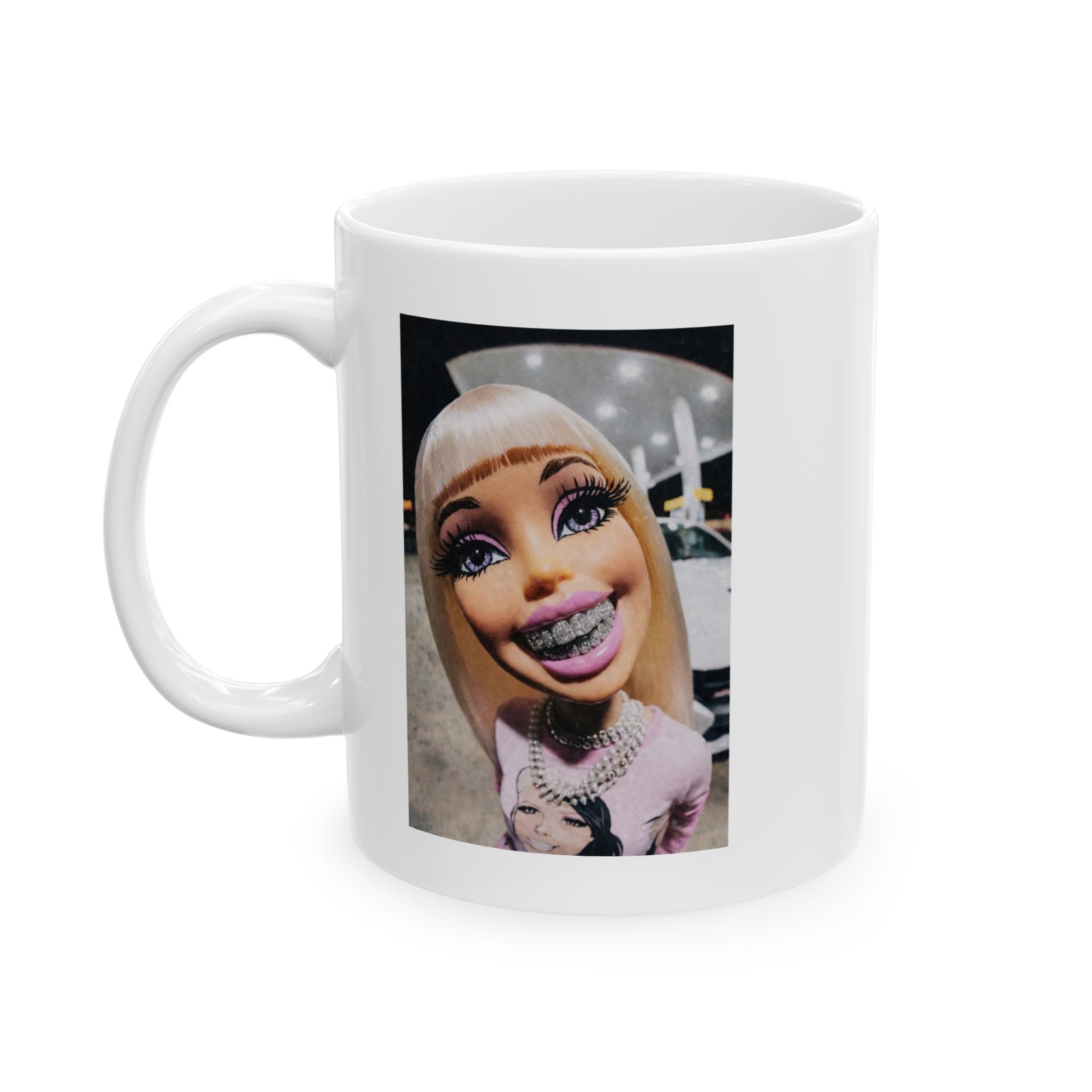 Funny Braces Doll Selfie Coffee Mug