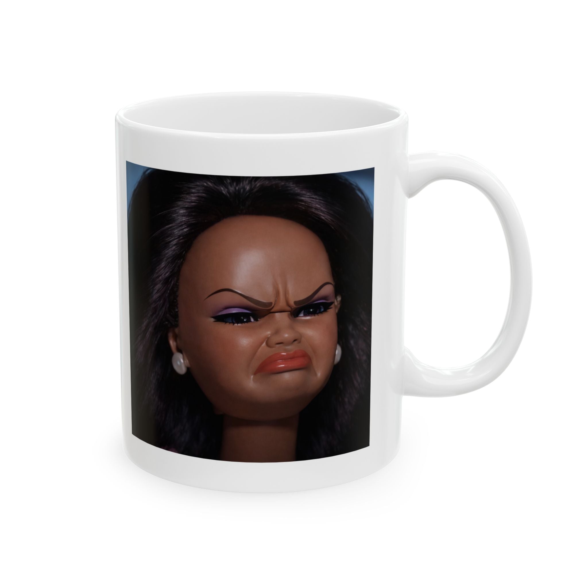 Funny Disgusted Doll Reaction Coffee Mug