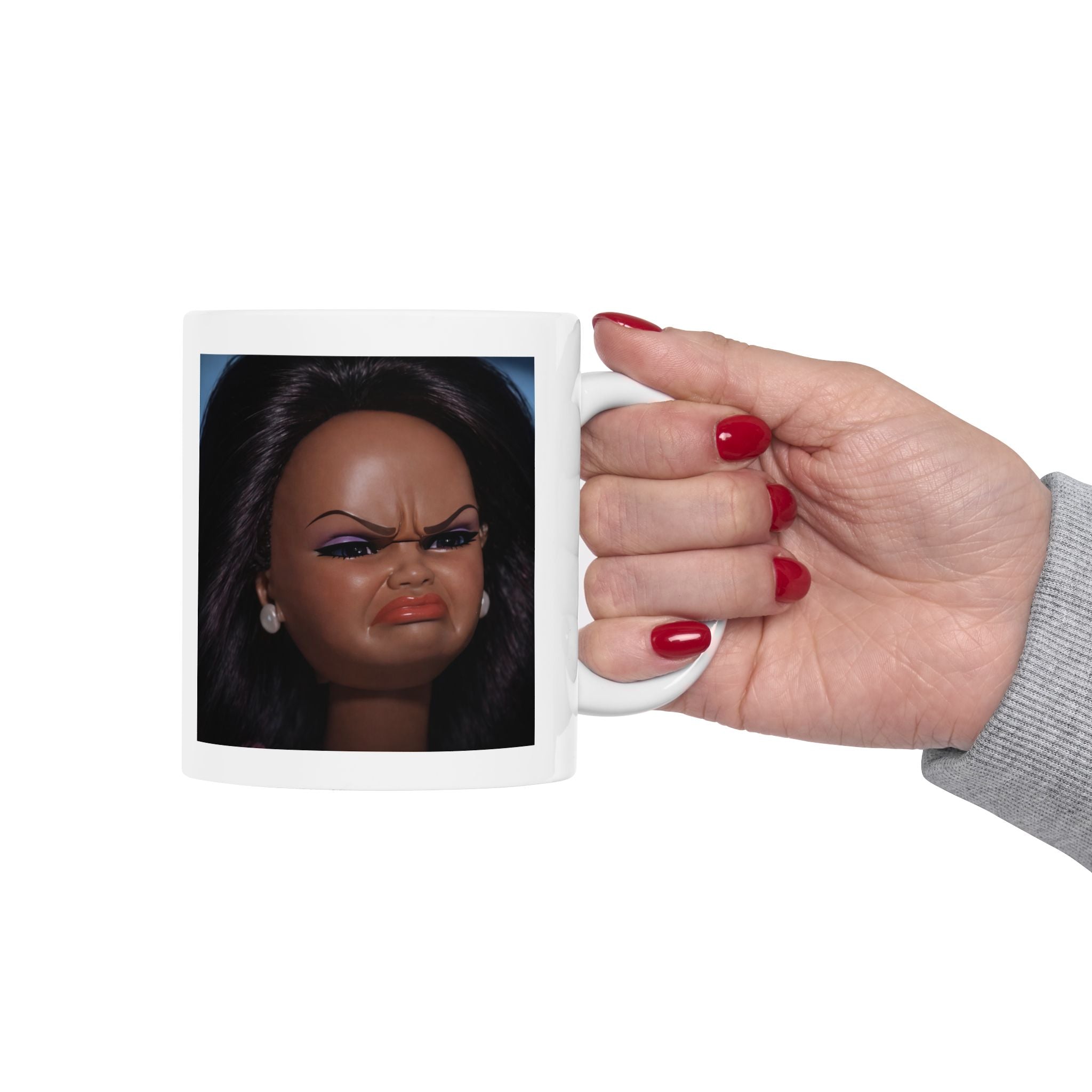 Funny Disgusted Doll Reaction Coffee Mug