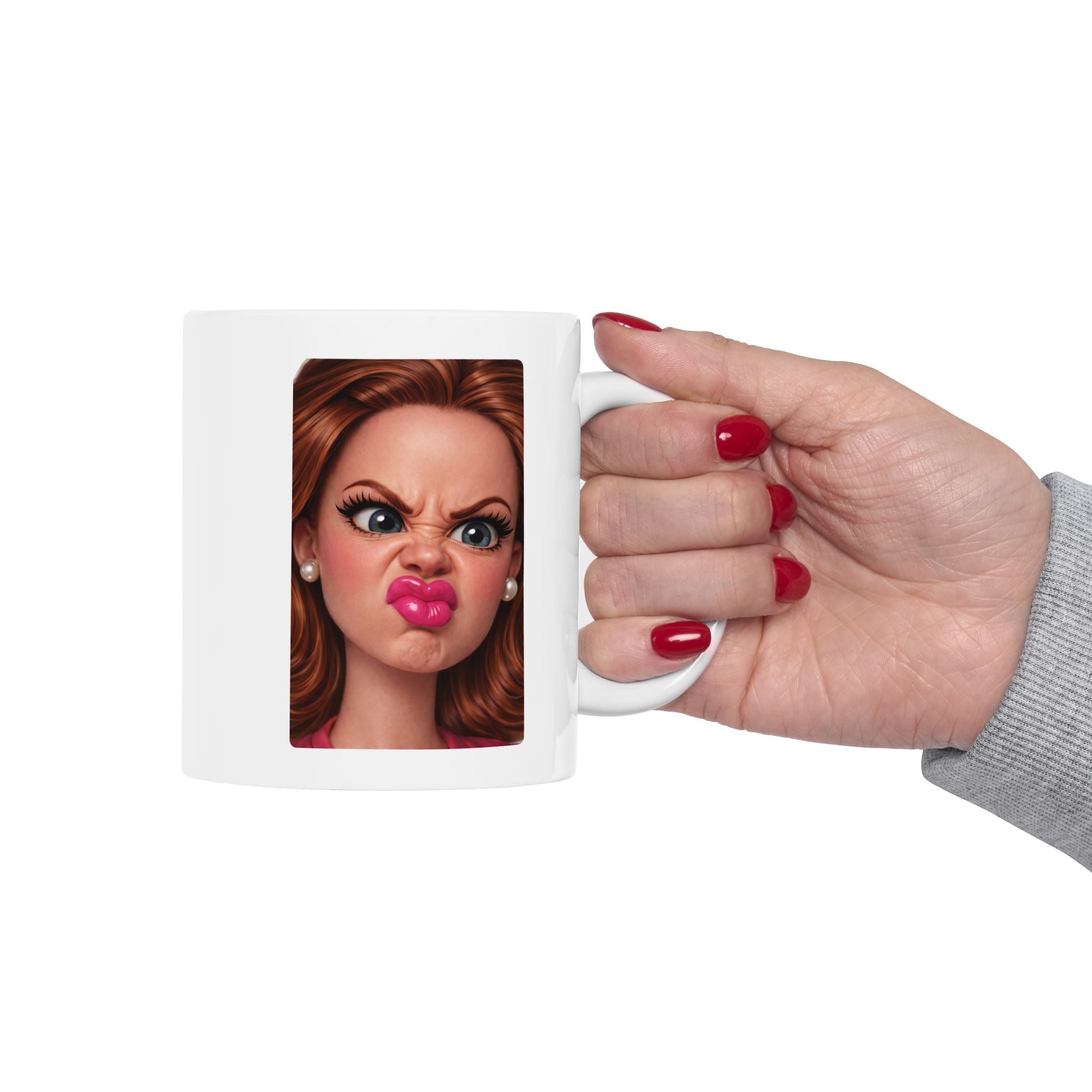 Funny Angry Doll Reaction Coffee Mug