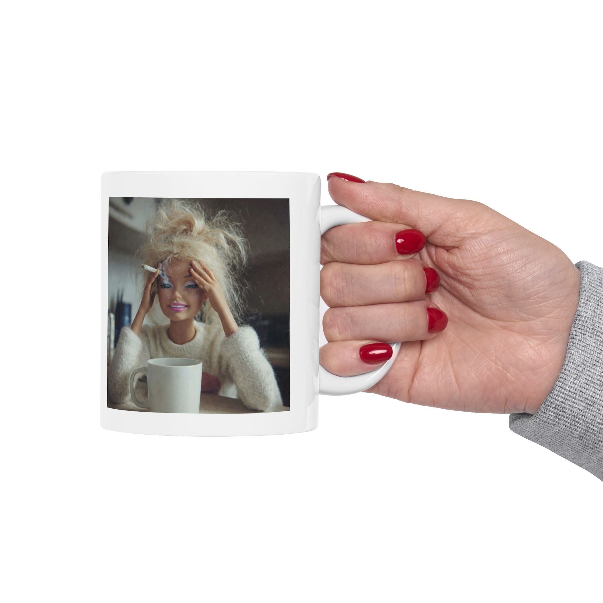 Funny Messy Hair Doll Coffee Mug