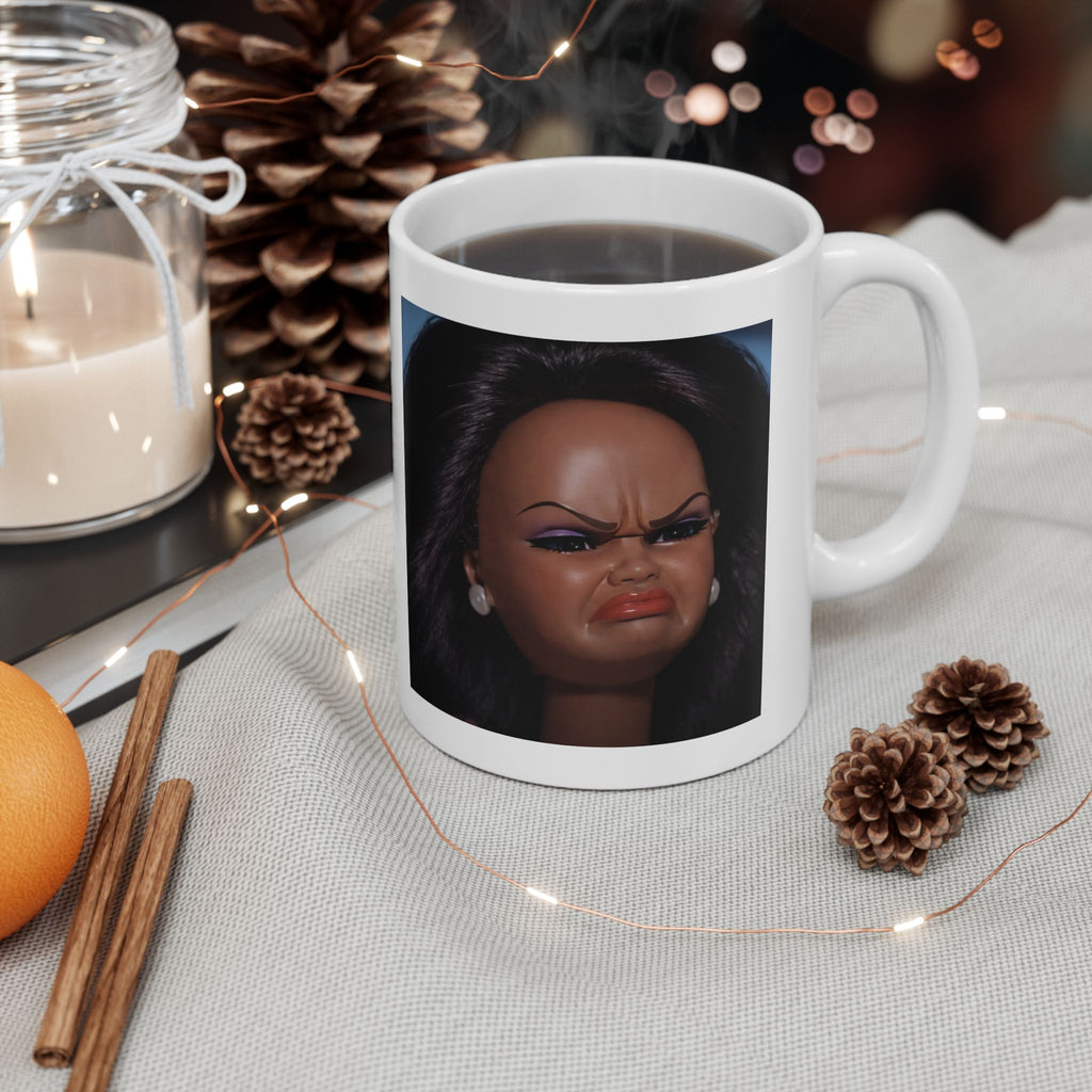 Funny Disgusted Doll Reaction Coffee Mug