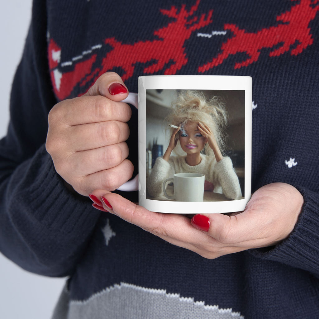 Funny Messy Hair Doll Coffee Mug