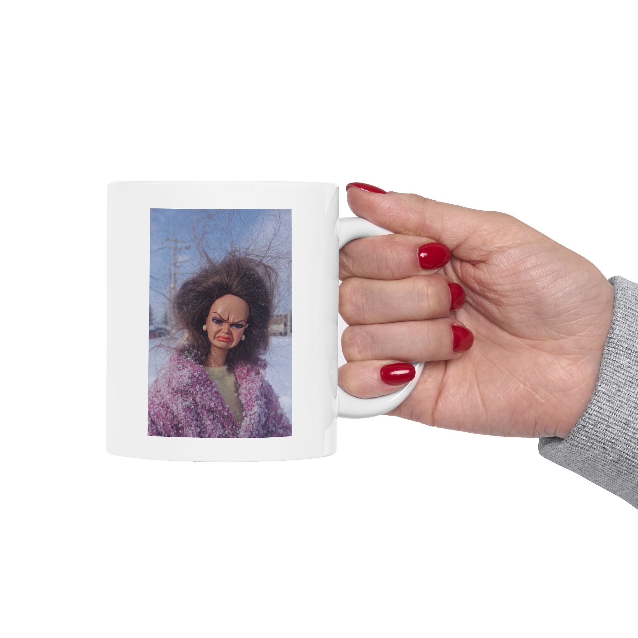 Funny Angry Doll Coffee Mug