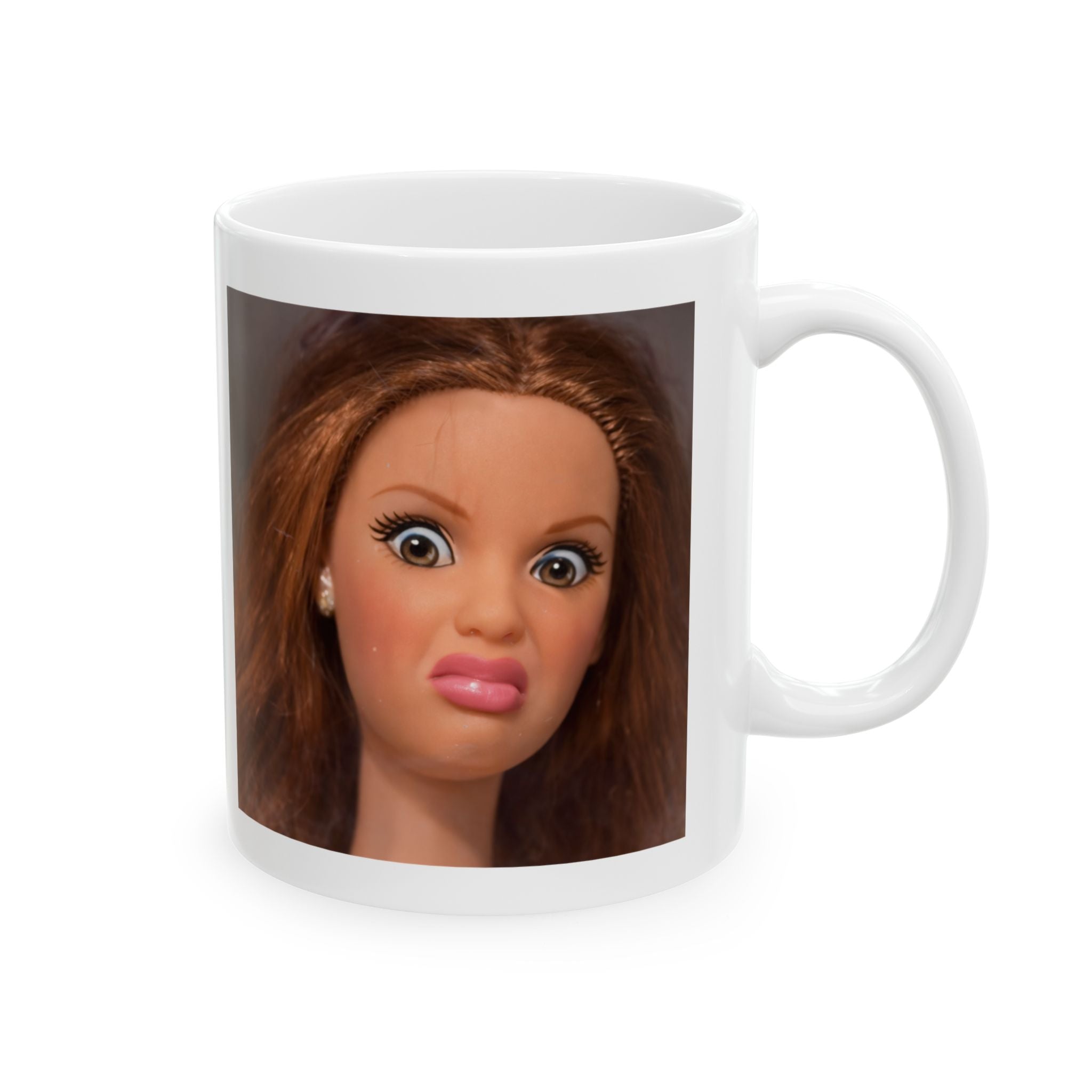 Funny Disgusted Doll Reaction Coffee Mug