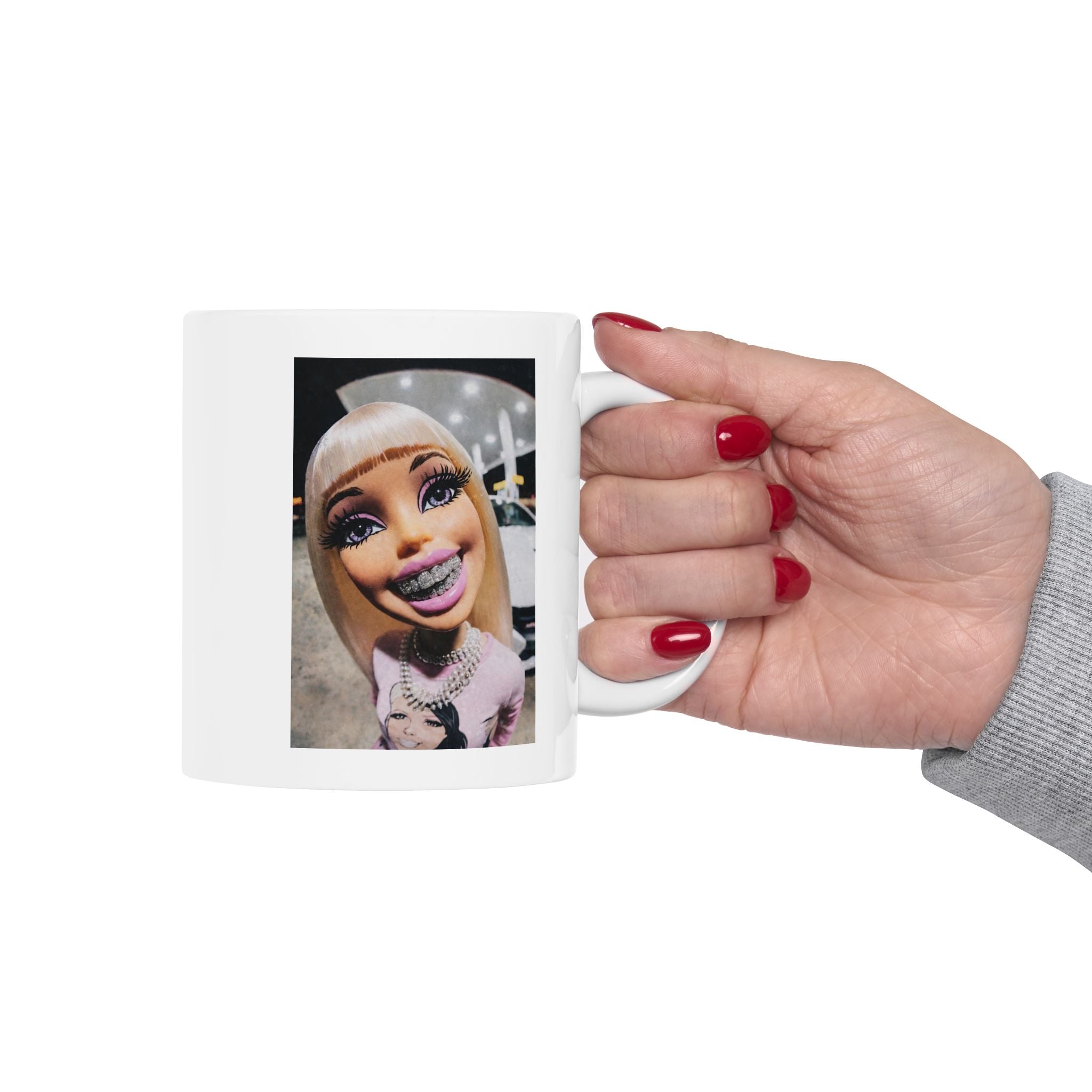 Funny Braces Doll Selfie Coffee Mug