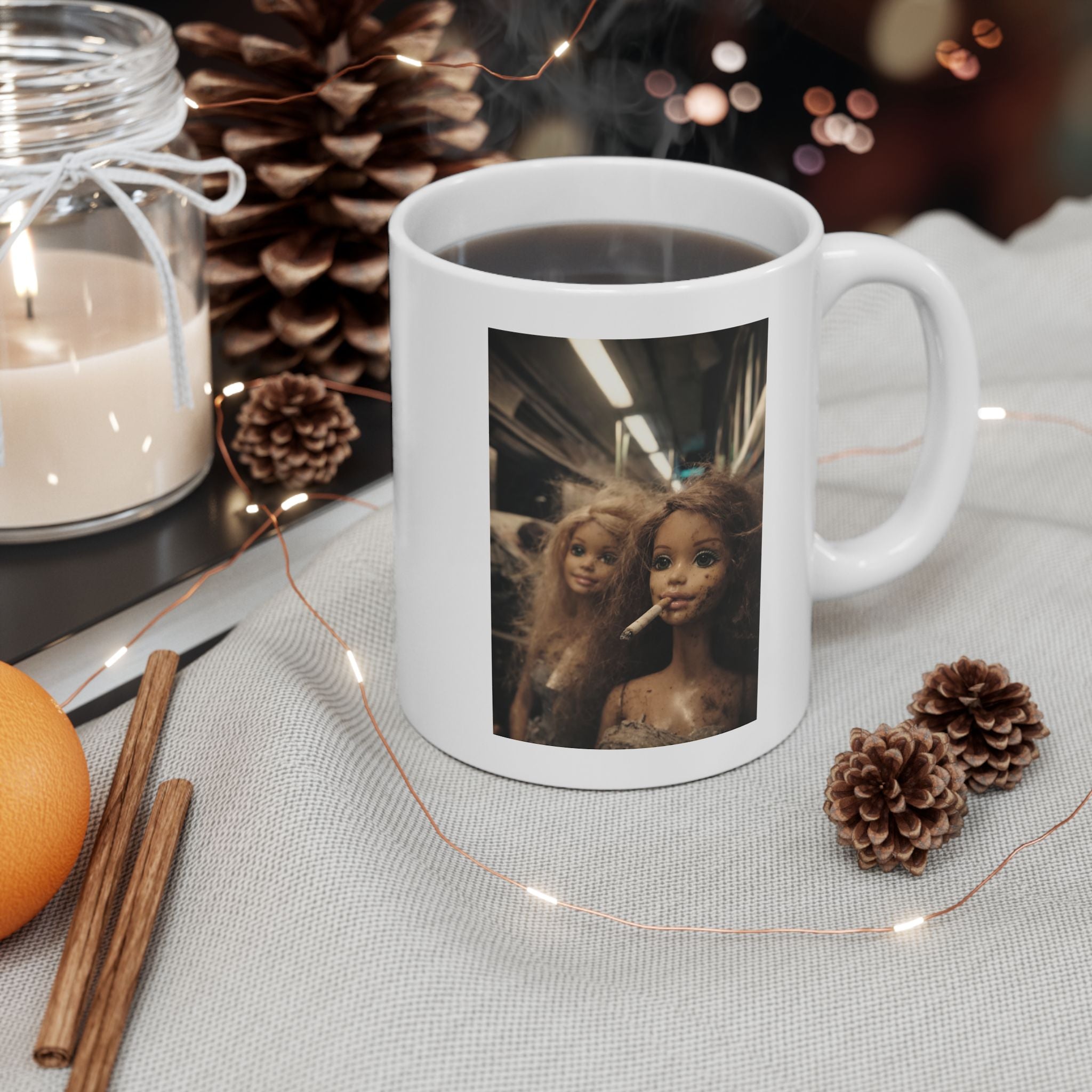 Funny Messy Doll Chaos Coffee Mug