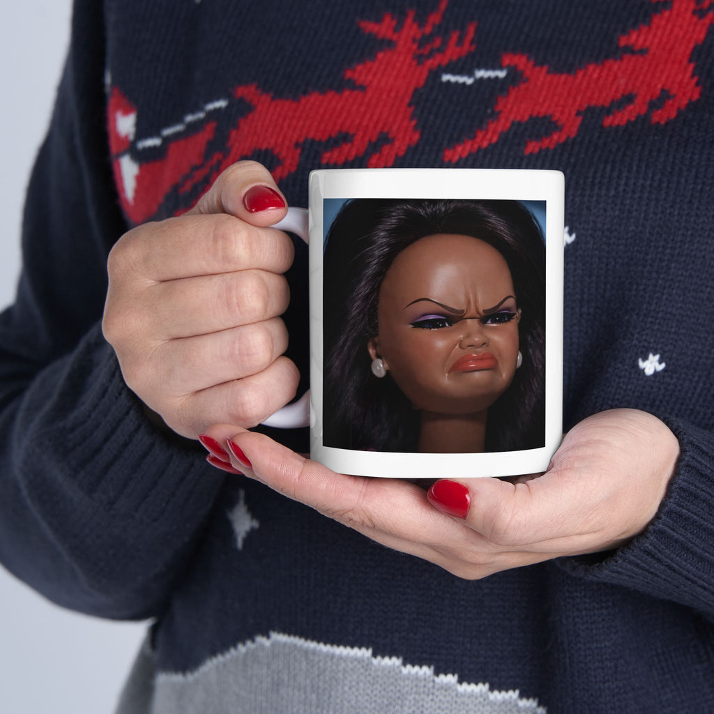 Funny Disgusted Doll Reaction Coffee Mug