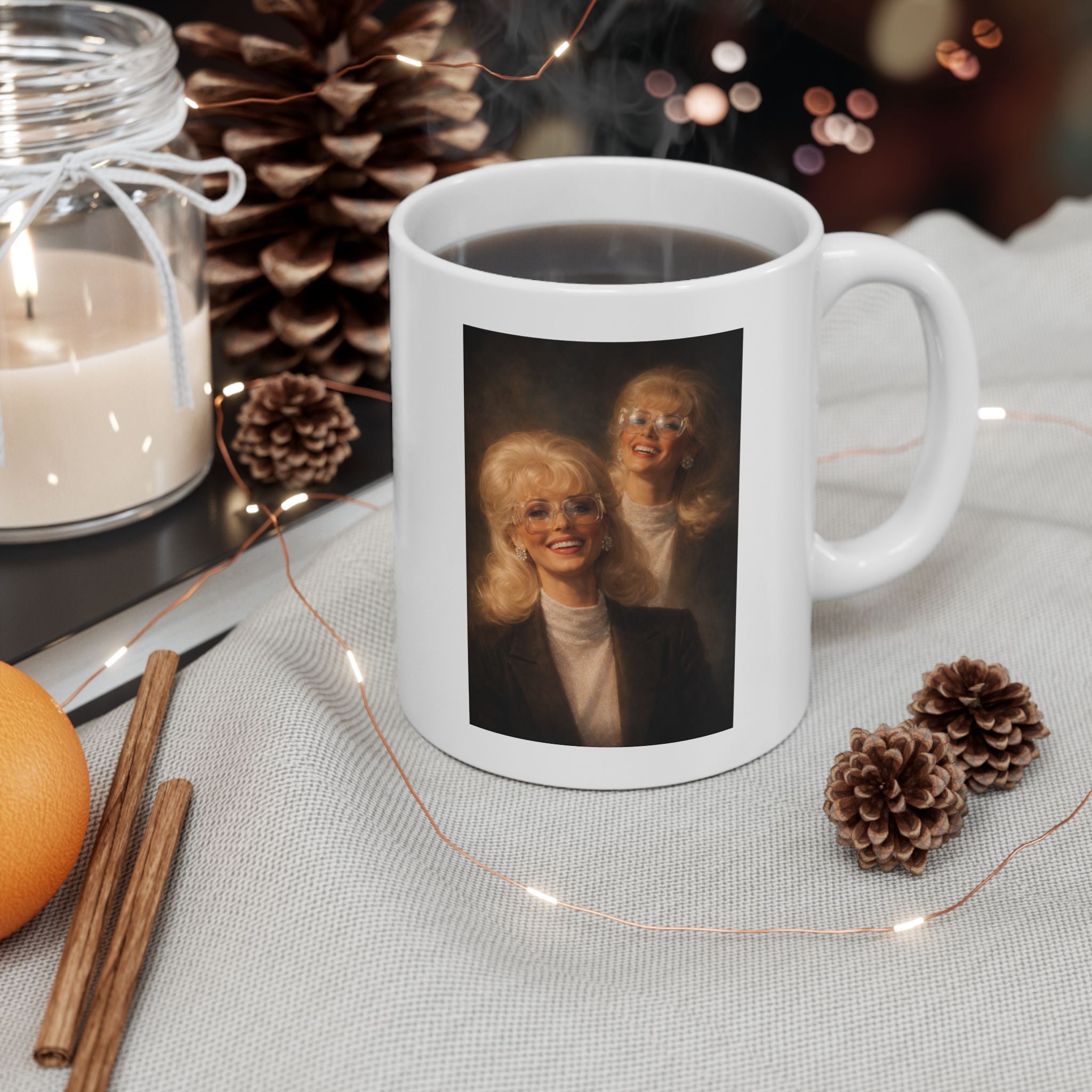 Vintage Style Country Music Legend Portrait Coffee Mug