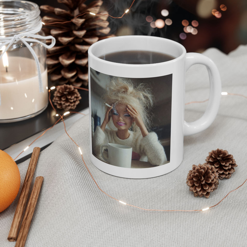 Funny Messy Hair Doll Coffee Mug