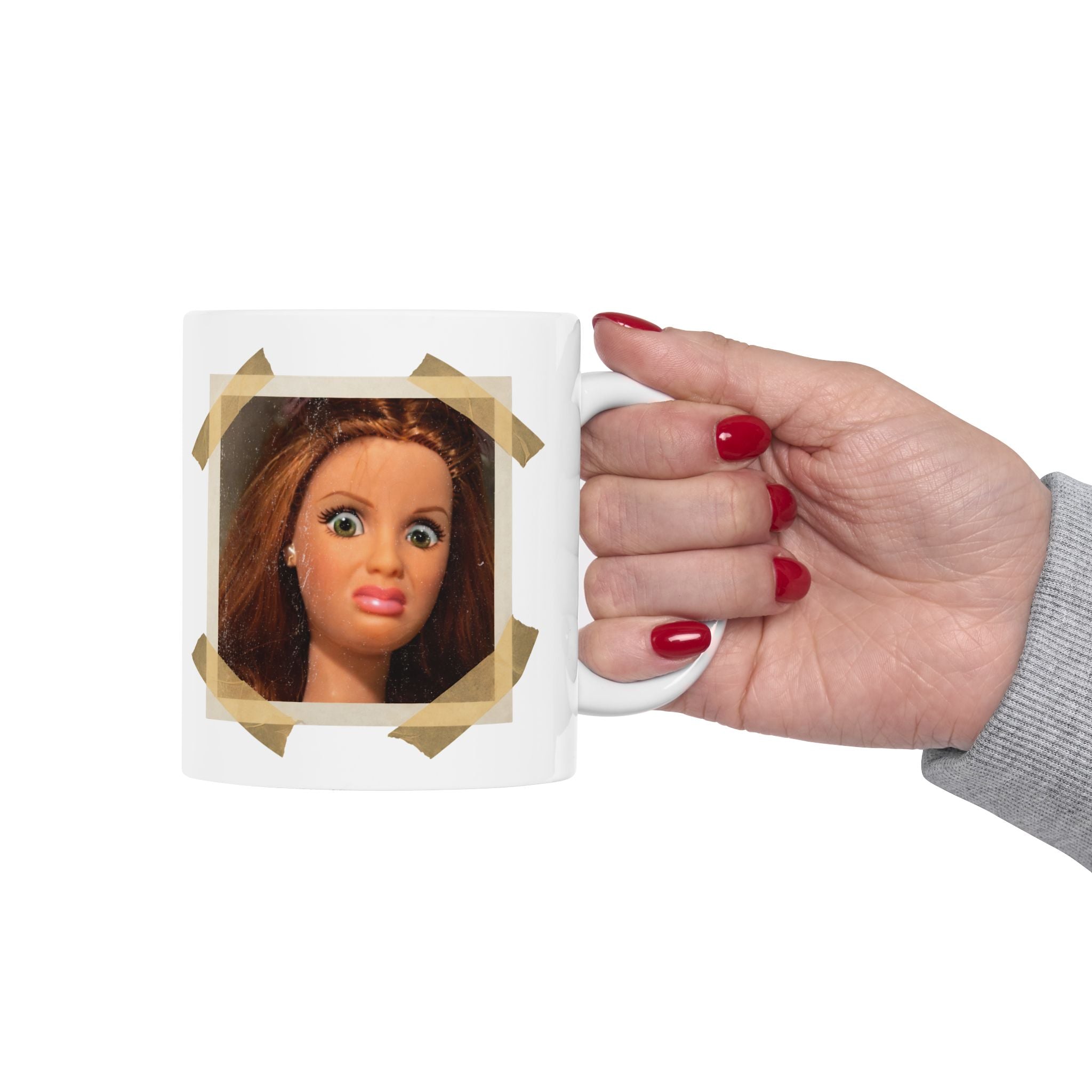 Funny Judging Doll Meme Coffee Mug