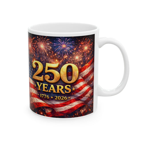 250 Years Fireworks Mug