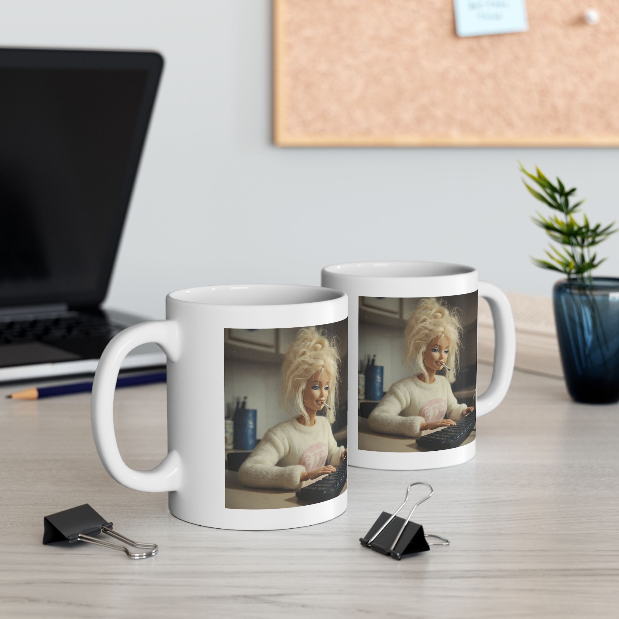 Funny Stressed Office Doll Coffee Mug