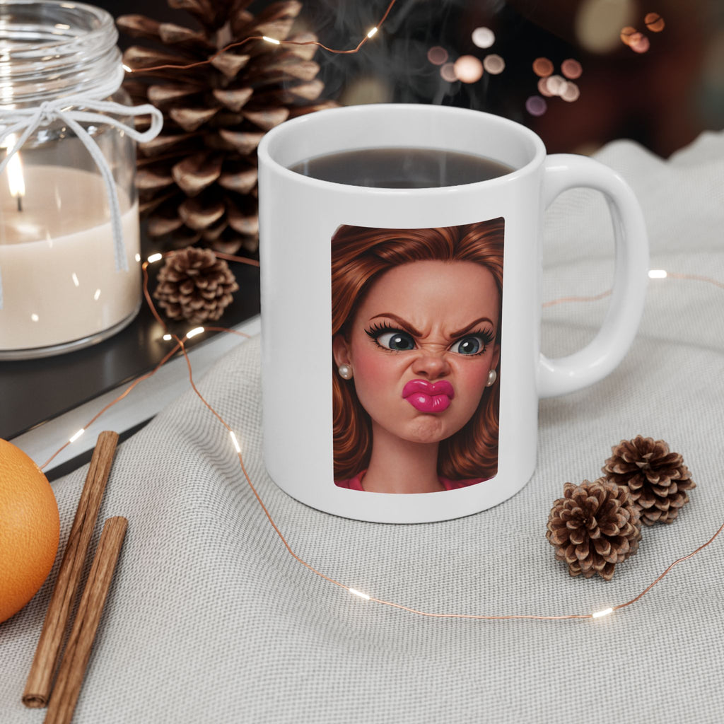 Funny Angry Doll Reaction Coffee Mug