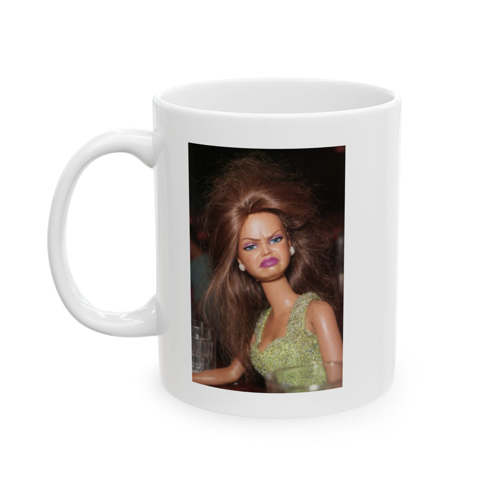 Funny Judging Doll Coffee Mug