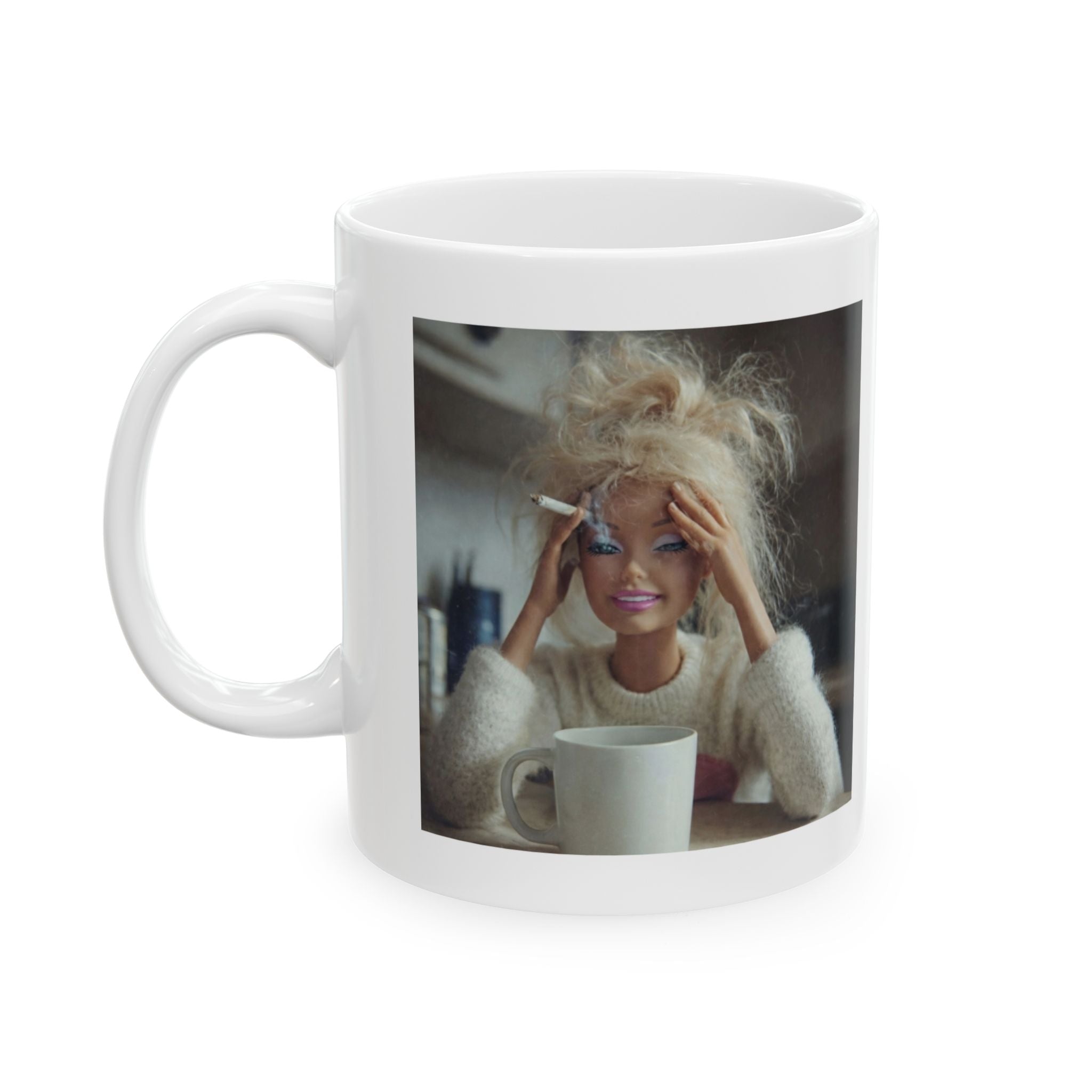 Funny Messy Hair Doll Coffee Mug