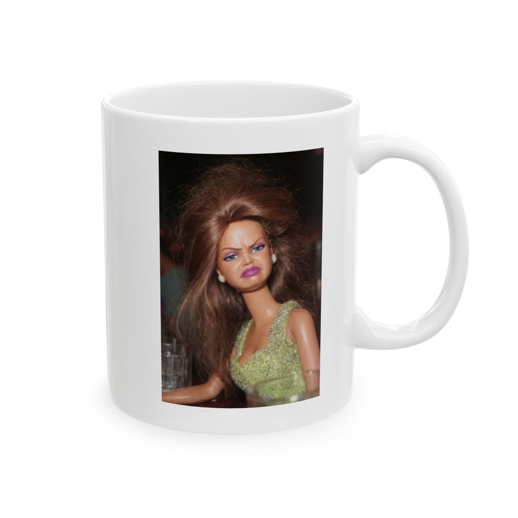 Funny Judging Doll Coffee Mug
