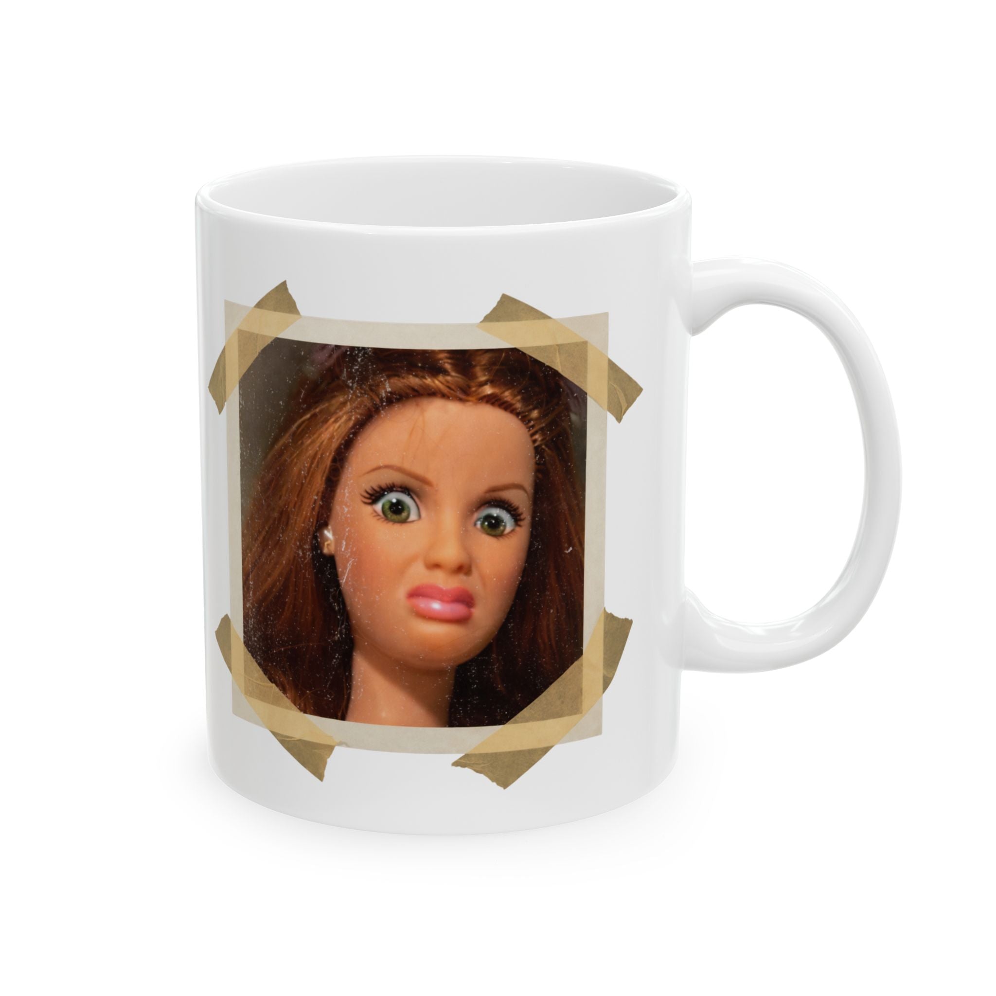Funny Judging Doll Meme Coffee Mug