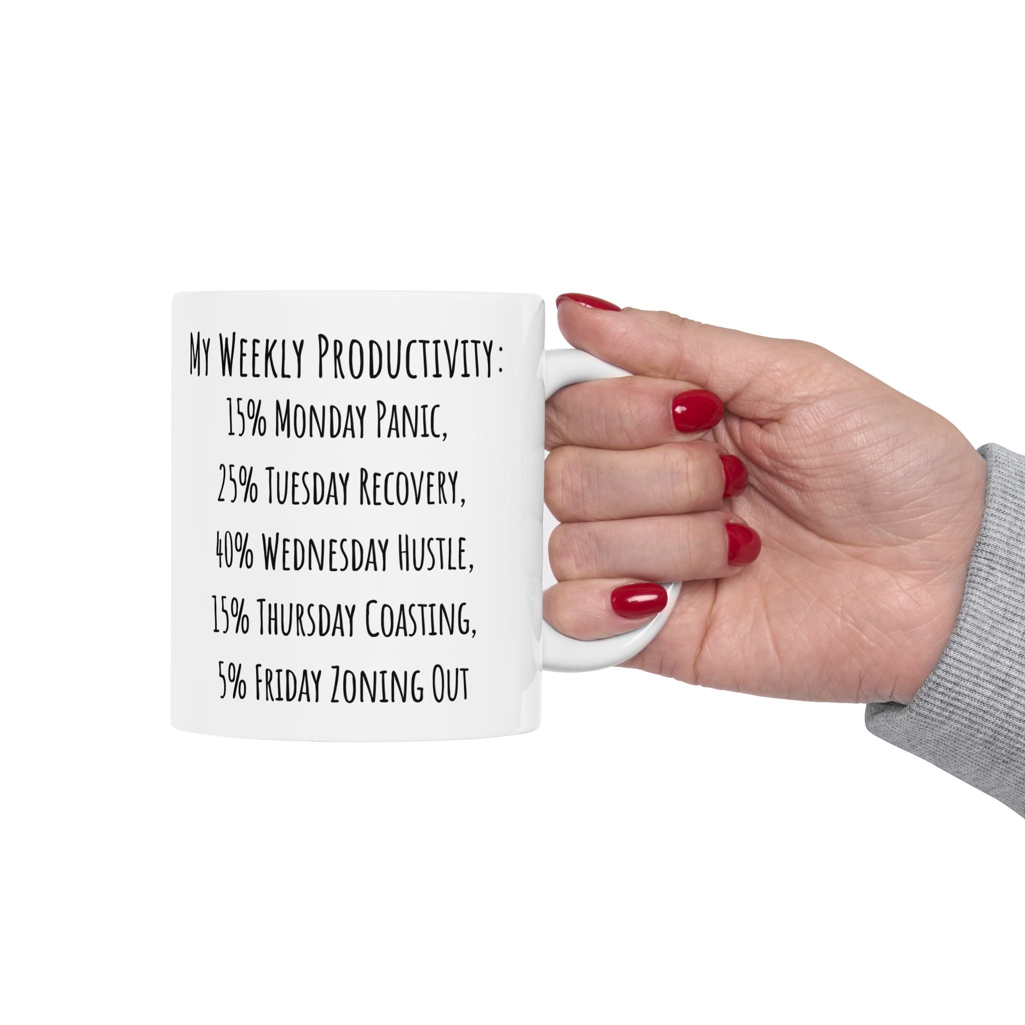 Funny Weekly Productivity Coffee Mug
