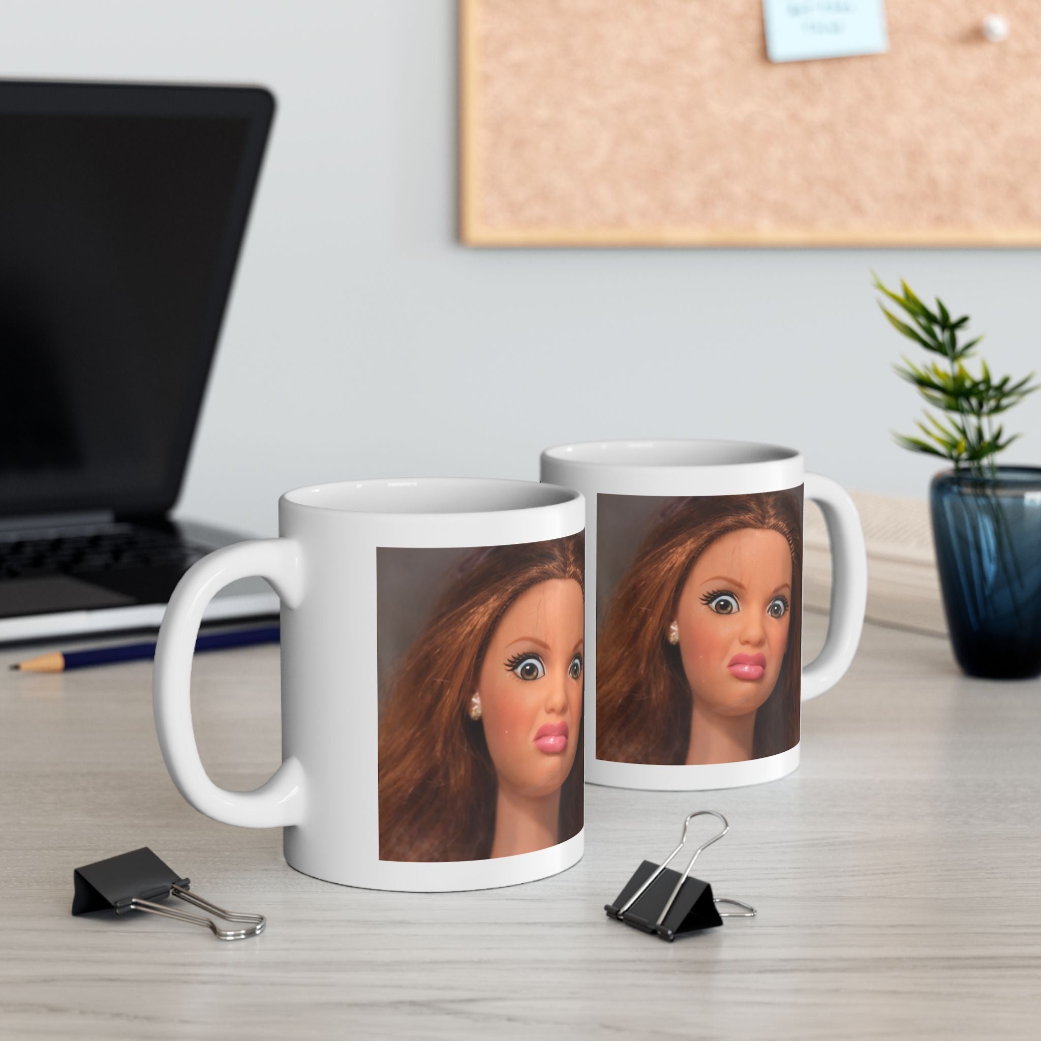 Funny Disgusted Doll Reaction Coffee Mug