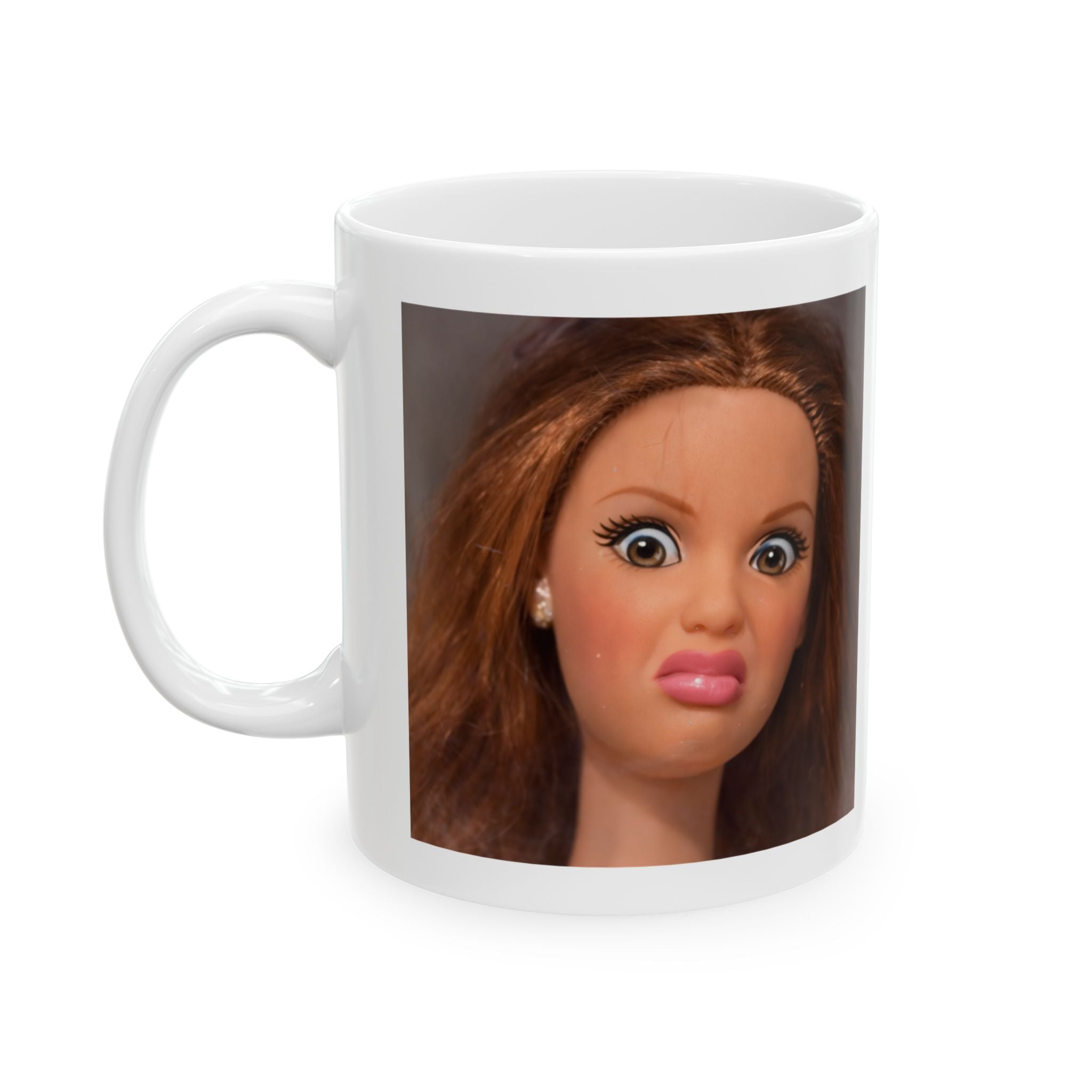 Funny Disgusted Doll Reaction Coffee Mug