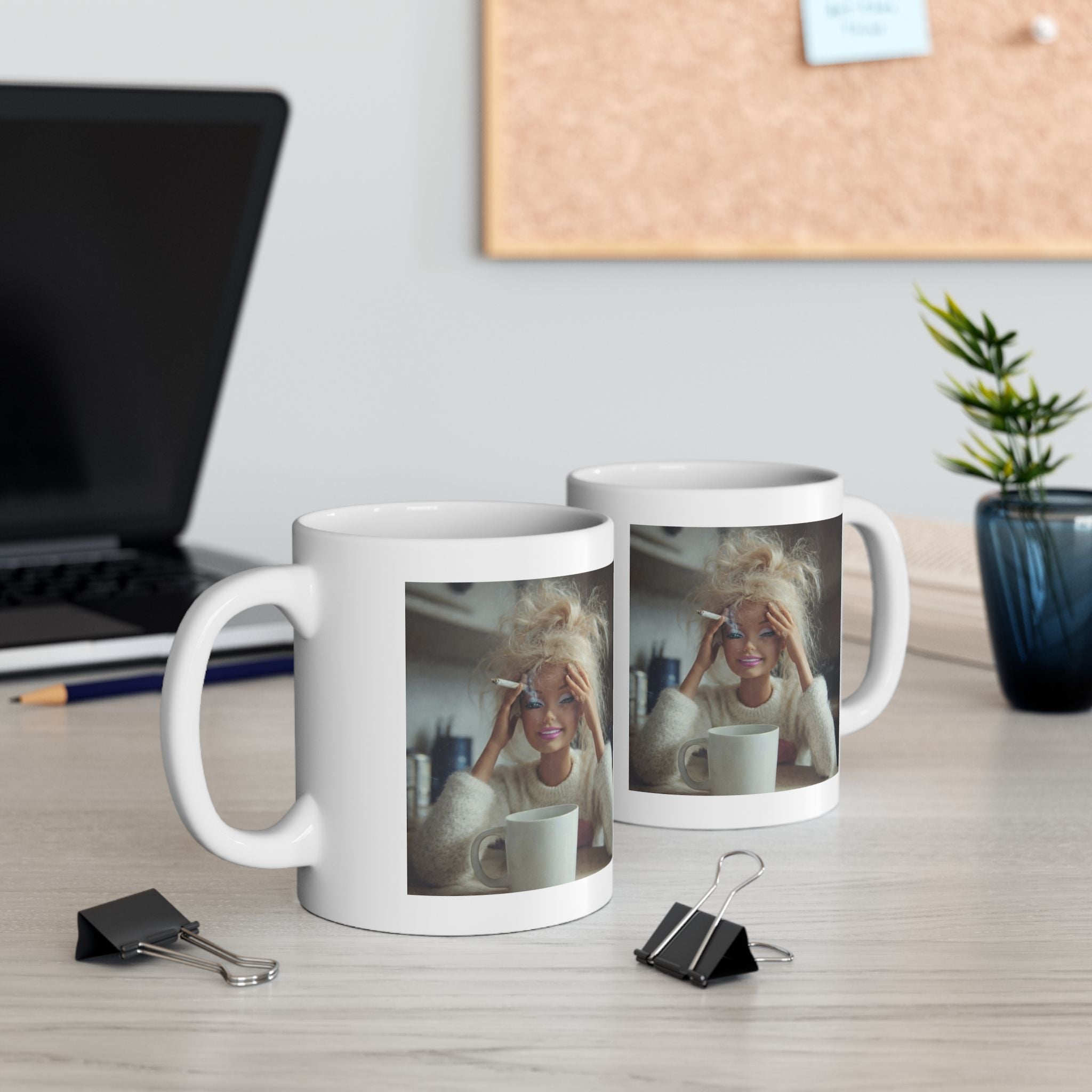 Funny Messy Hair Doll Coffee Mug